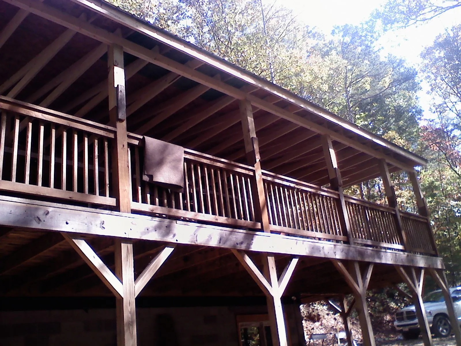 Timber framing under a new elevated porch and deck — Roof Leak Repair in Desert Hot Springs by Roofing Brothers